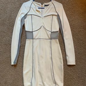 MVD white mesh body con mini dress!